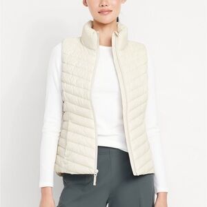 Old Navy Cream Quilted Vest